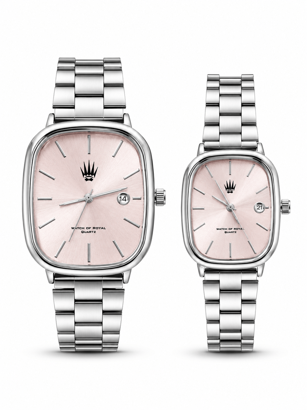Çift Saati Classic Time Metalik Pink Kol Saati