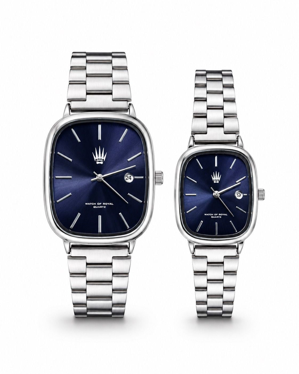 Çift Saati Classic Time Silver Lacivert Kol Saati