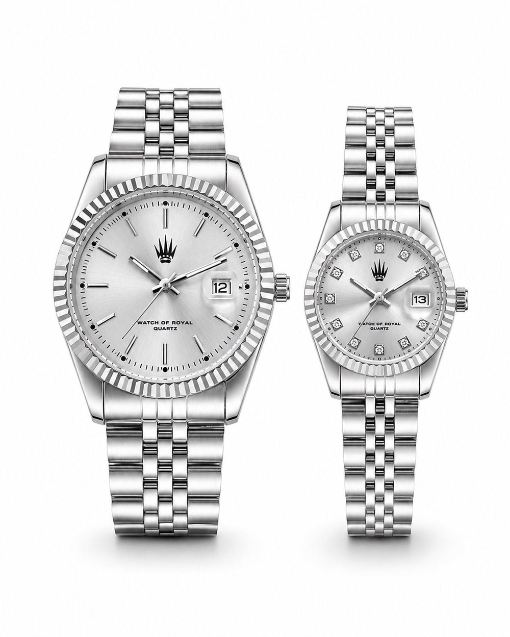 Çift Saati Crest Line Silver Metalık Kol SaatiKol SaatiWATCHOFROYALçiftsaaticrestÇift Saati Crest Line Silver Metalık Kol Saati