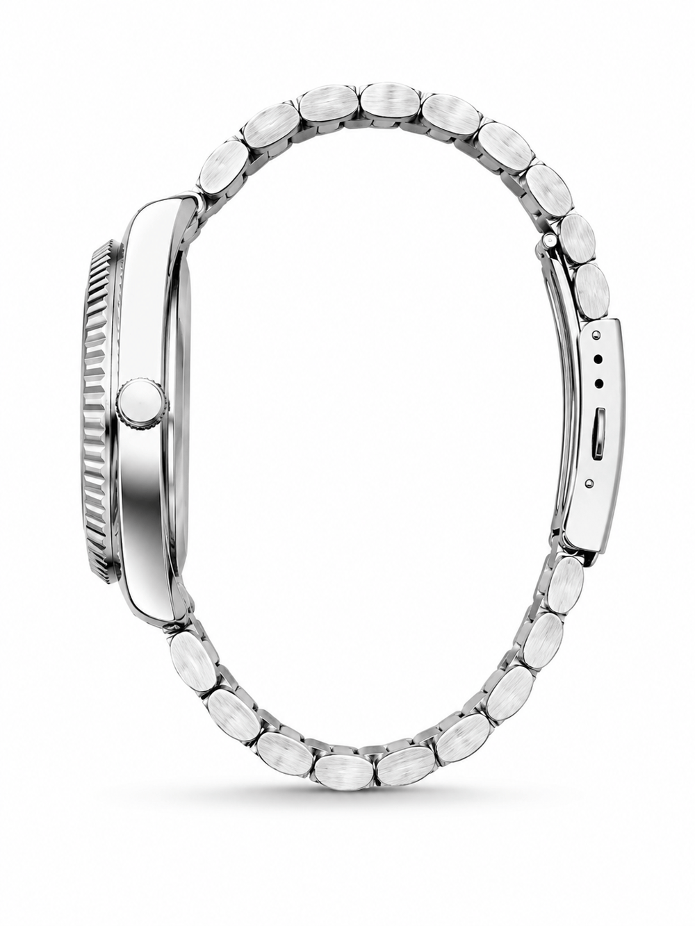 2li Set Çift Saati Crest Line Silver Metalık Kol Saati