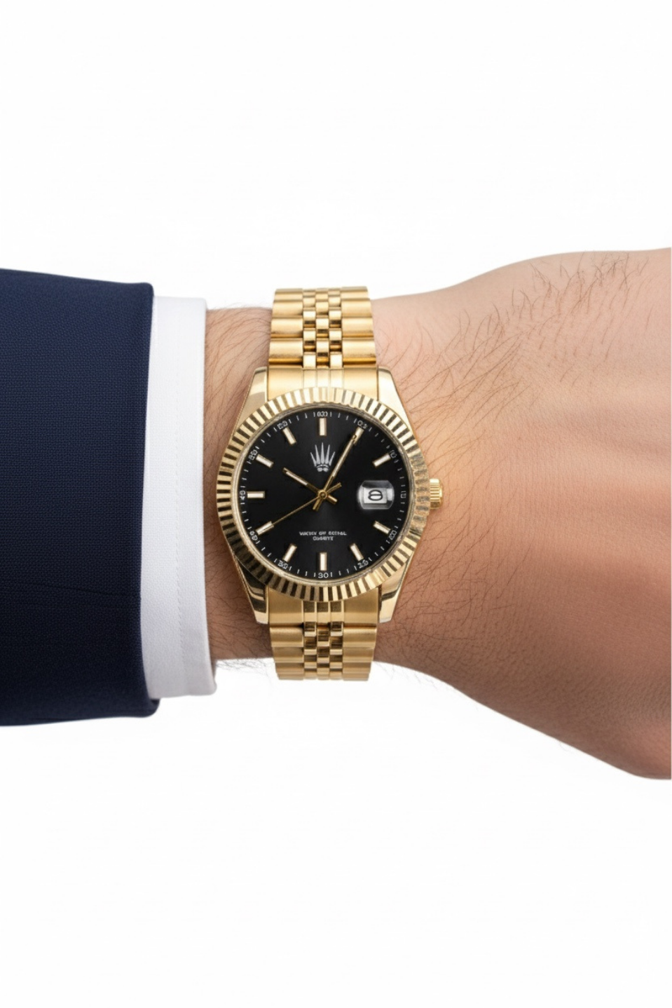 Crest Line Gold Black Kol Saati