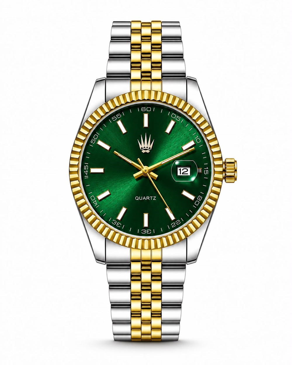 Kaelor Silver Gold Green Çelik Kol SaatiKol SaatiWATCHOFROYALKaelorKaelor Silver Gold Green Çelik Kol Saati