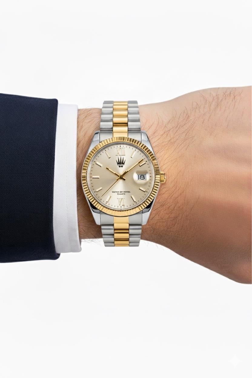 Mariner Lux Silver Gold Çelik Kol Saati