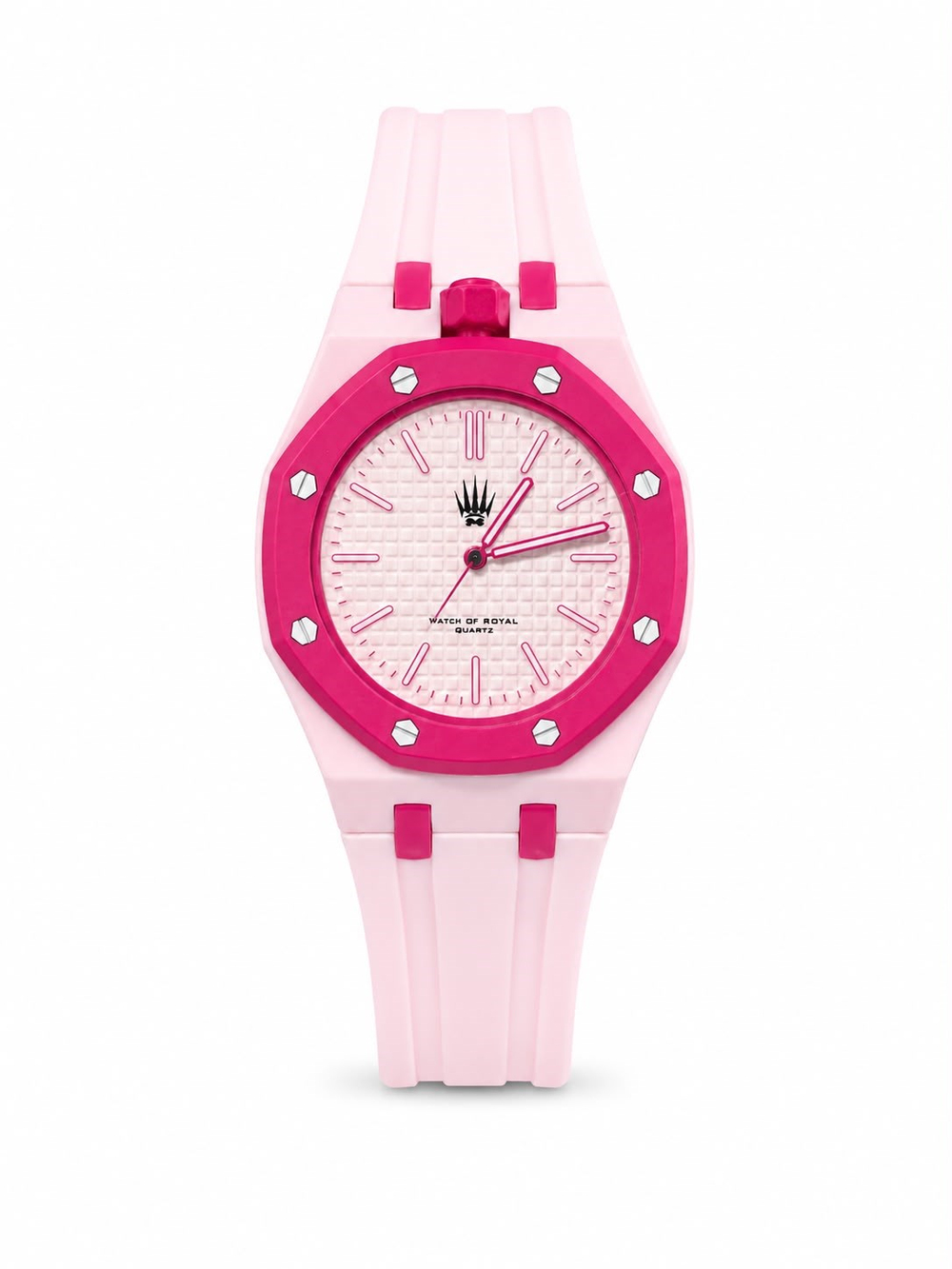Mivaro Time Pink Slikon Askılı AKsesuar Kol Saati
