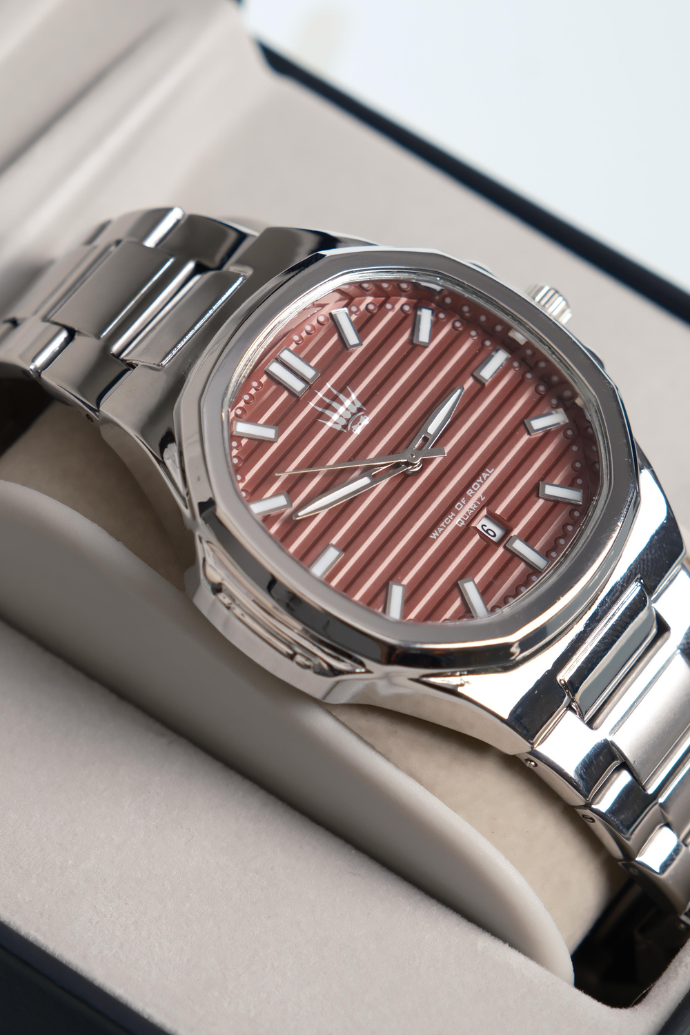 Novatick Silver Bordo Kol Saati