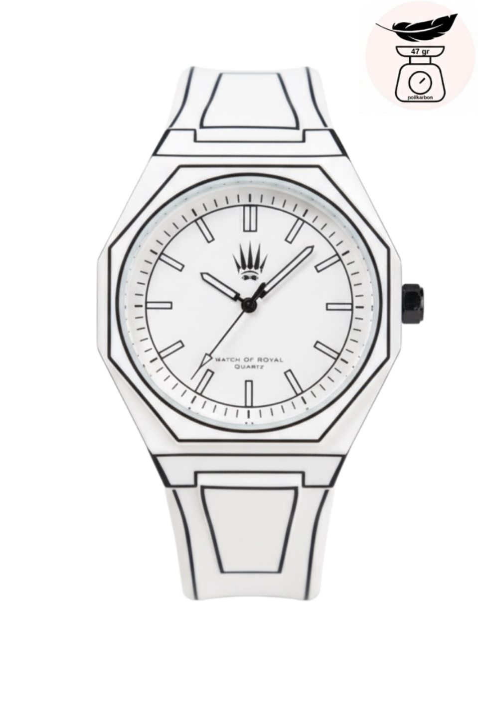 Papertime Polycarbon White Kol Saati