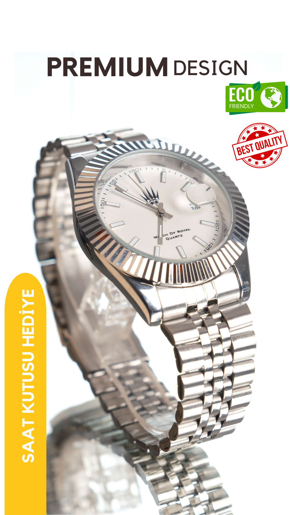 Triton Date Silver White Kol Saati