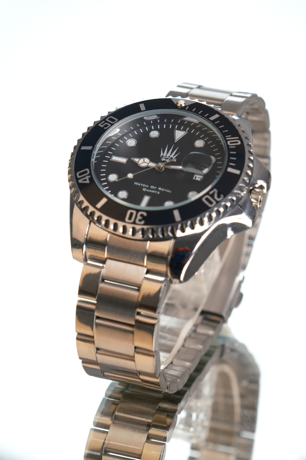 Titan Silver Black Kol Saati