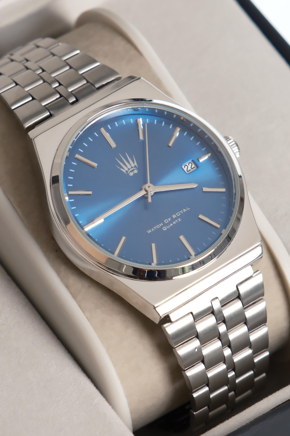 Virtus Classic Time Silver Mavi Kol Saati