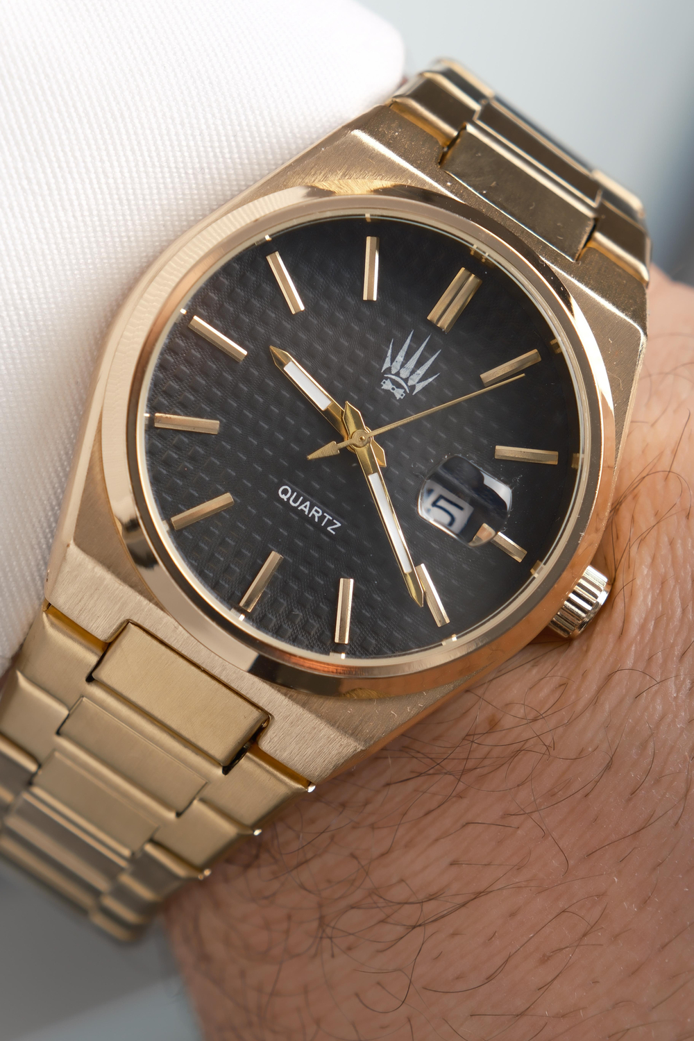 Vortex Gold Black Çelik Kol Saati