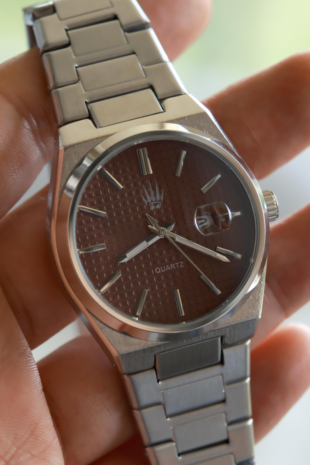 Vortex Silver Bordo Çelik Kol Saati
