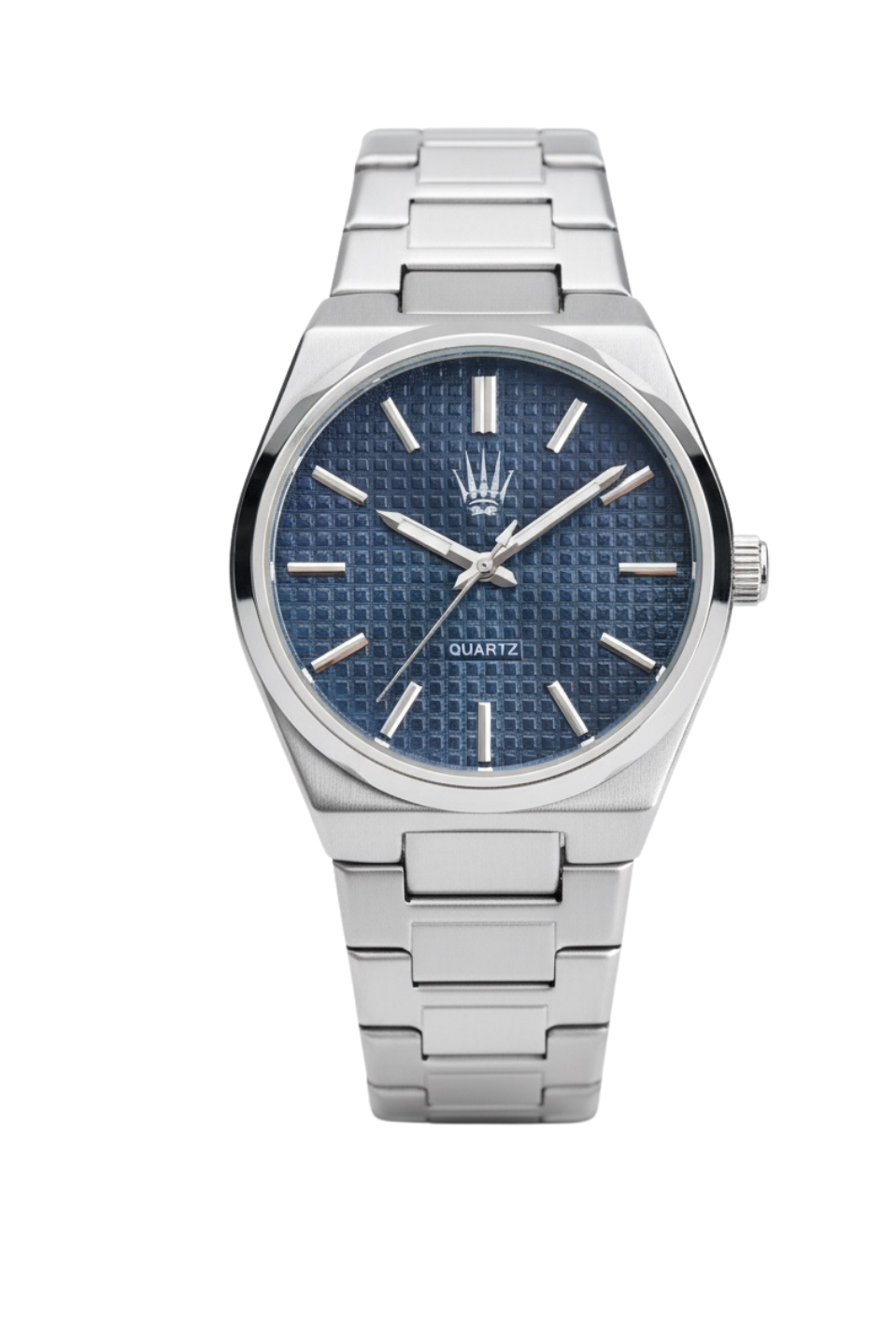 Vortex Silver Lacivert Çelik Kol Saati