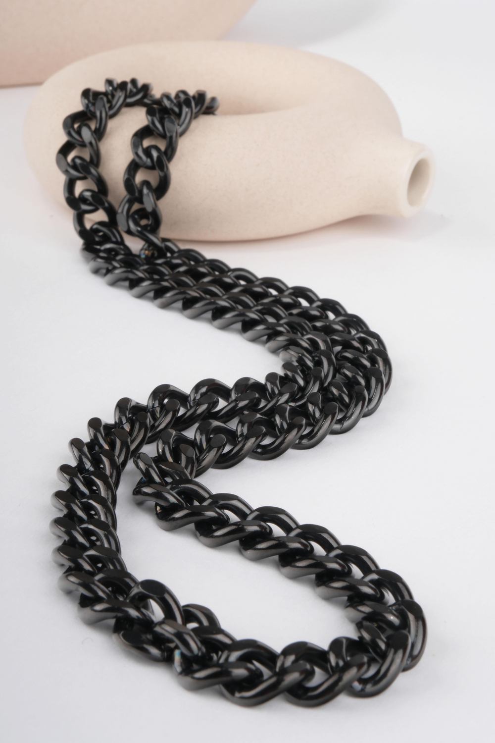 CHAIN BANGLE BLACK STEEL NECKLACE