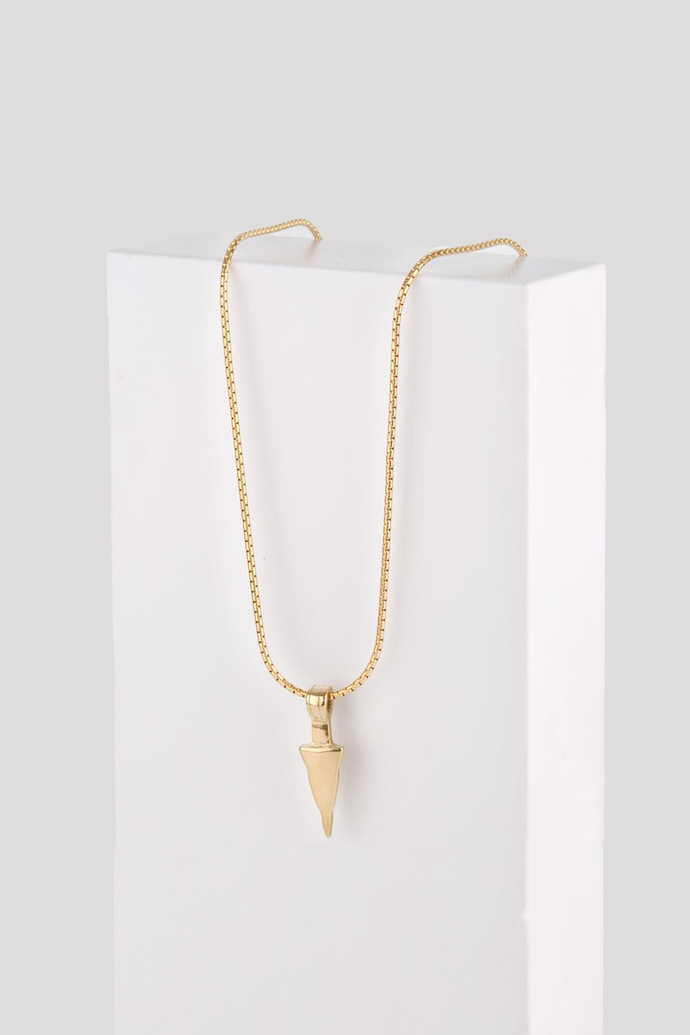 GEOMETRIC TRIANGLE GOLD TITANIUM NECKLACE