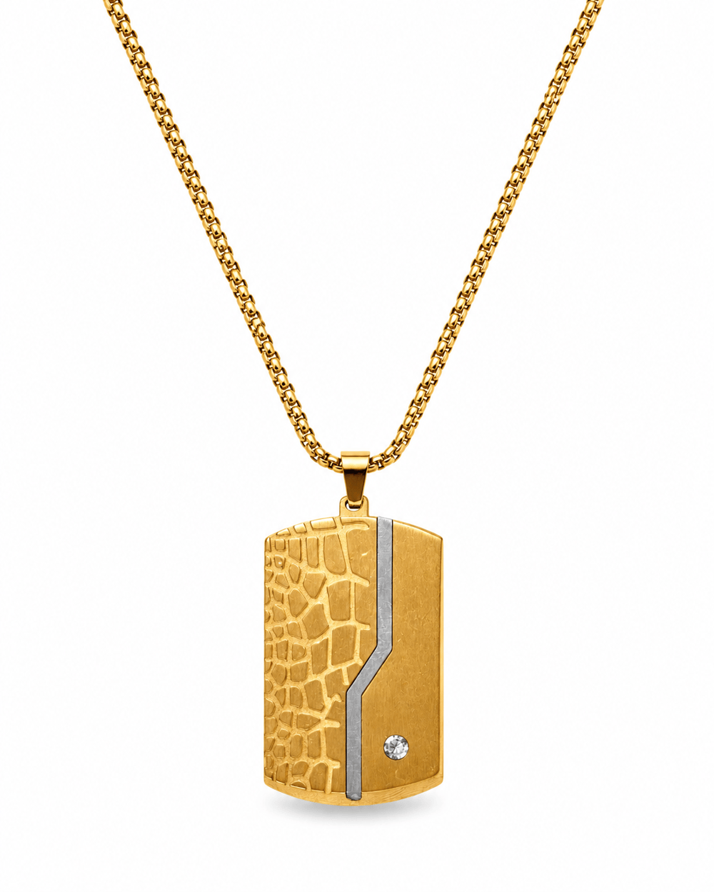 Paperclip Gold Çelik Kolye