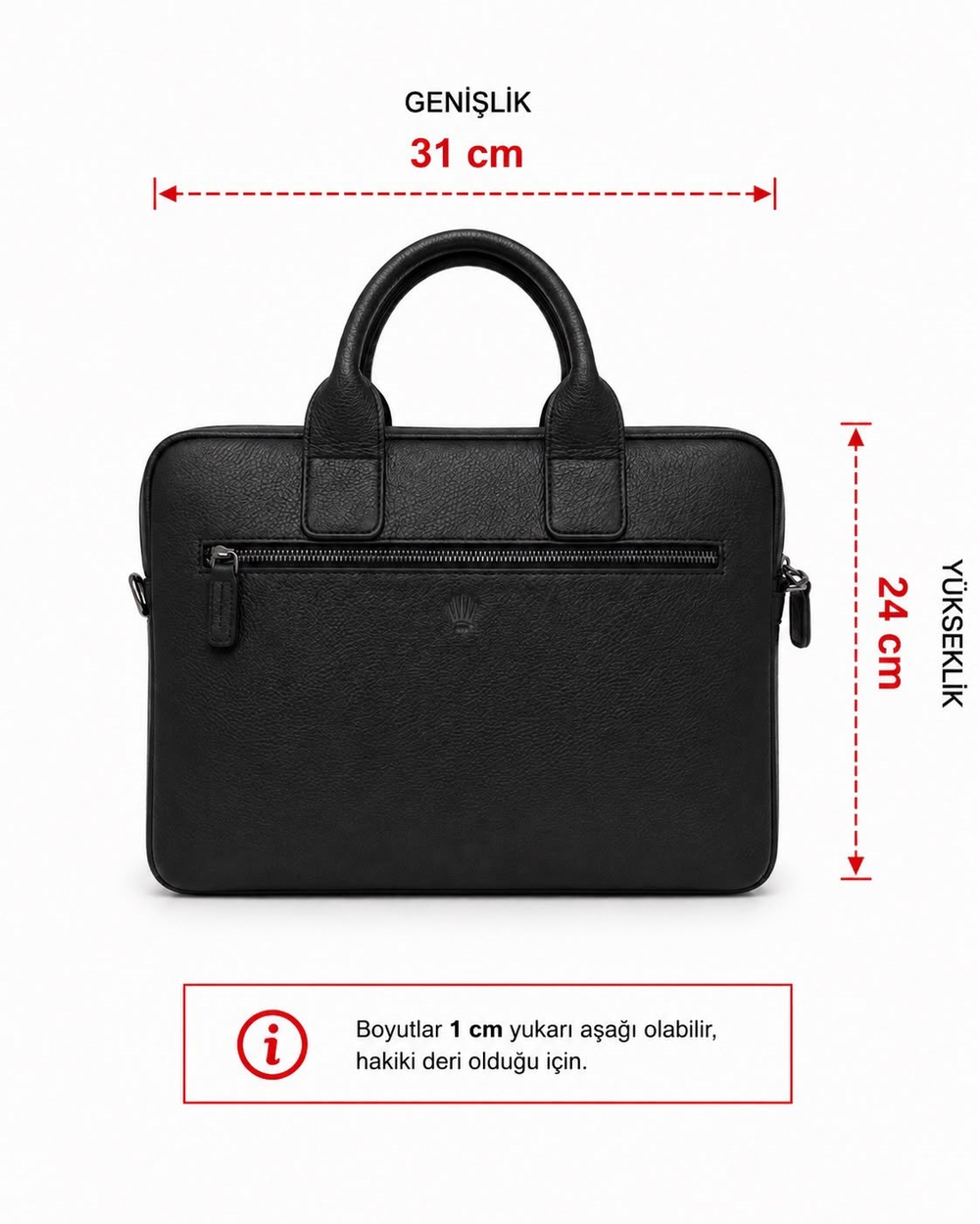 Kaelor Business Black Laptop Ve Evrak Organizer Hakiki Deri Çanta