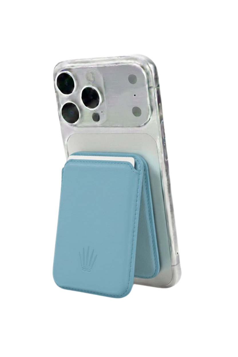 Kickstand Standlı Turkuaz Magnetik Yapıştırmalı Mıknatıslı Kartlık