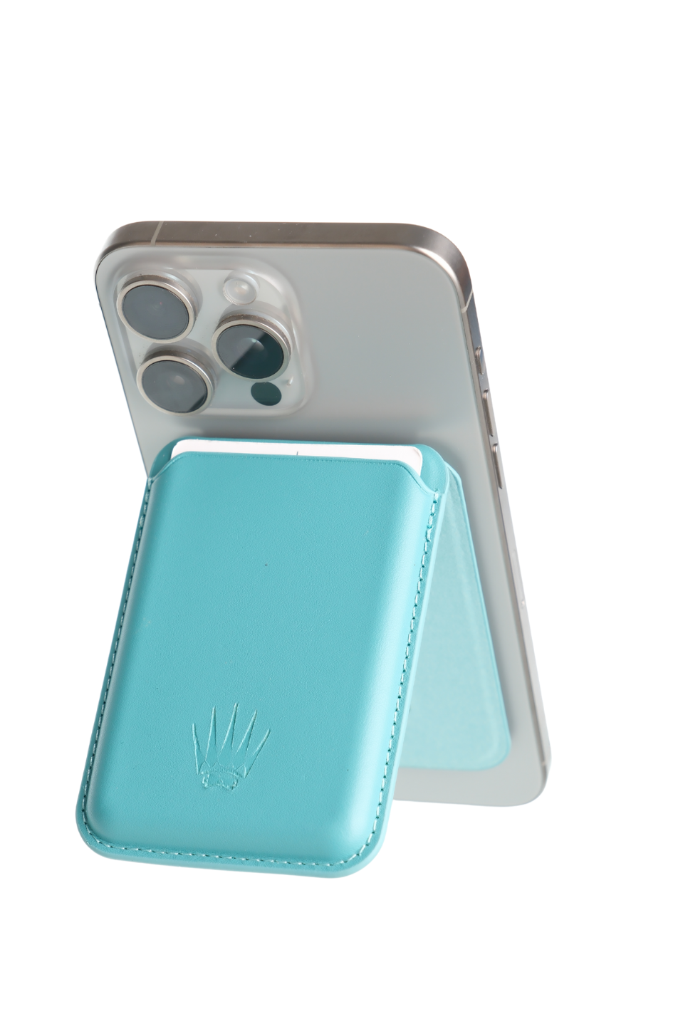 Kickstand Standlı Turkuaz Magnetik Yapıştırmalı Mıknatıslı Kartlık