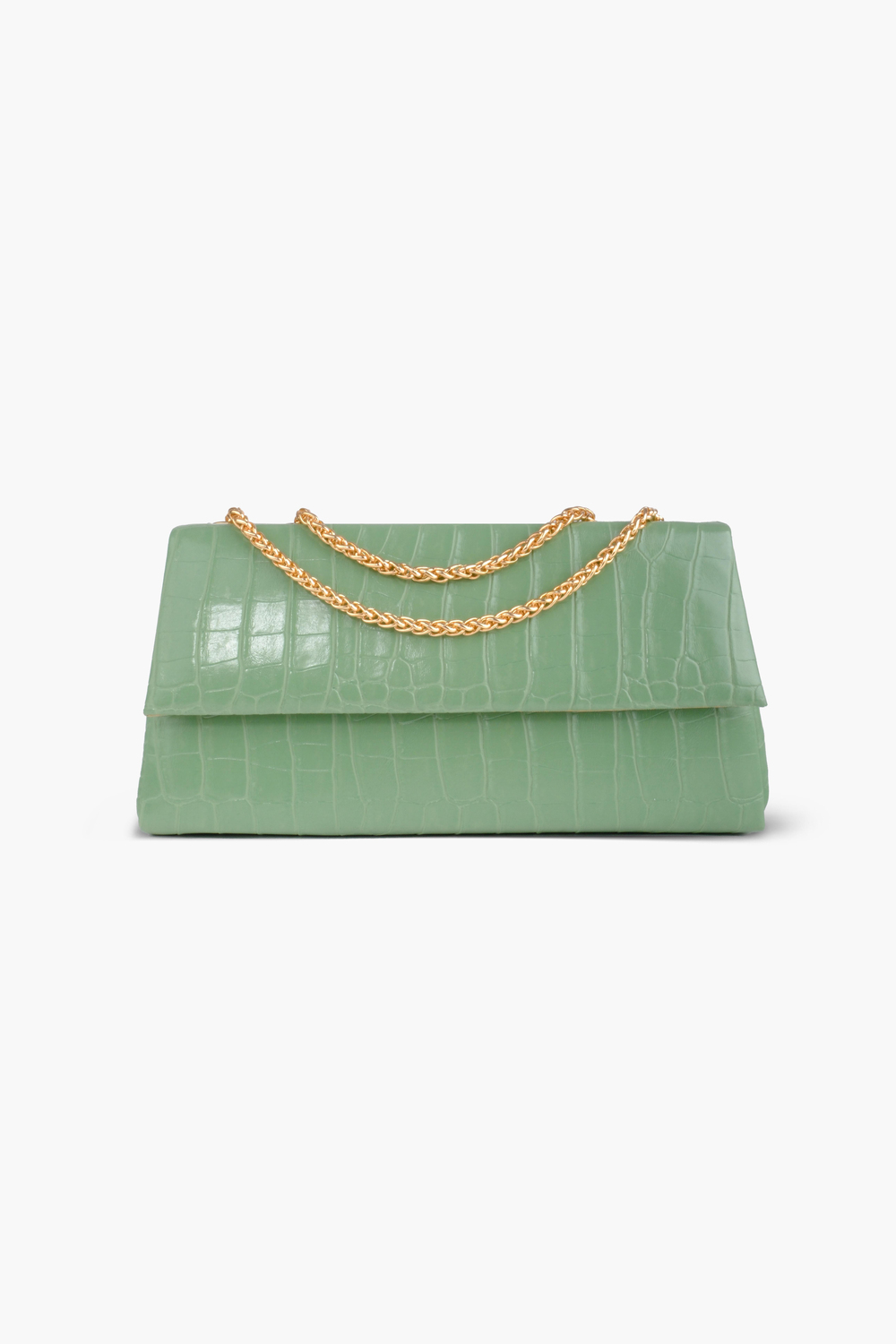 Mint Yeşili Desenli Çapraz Askılı Ve Omuz Çantası Lotus