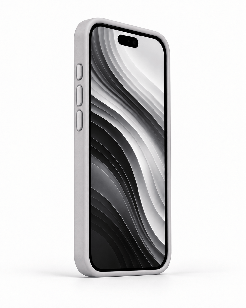 STANDLI IPHONE 15 PLUS GRİ DERİ TELEFON KILIFI