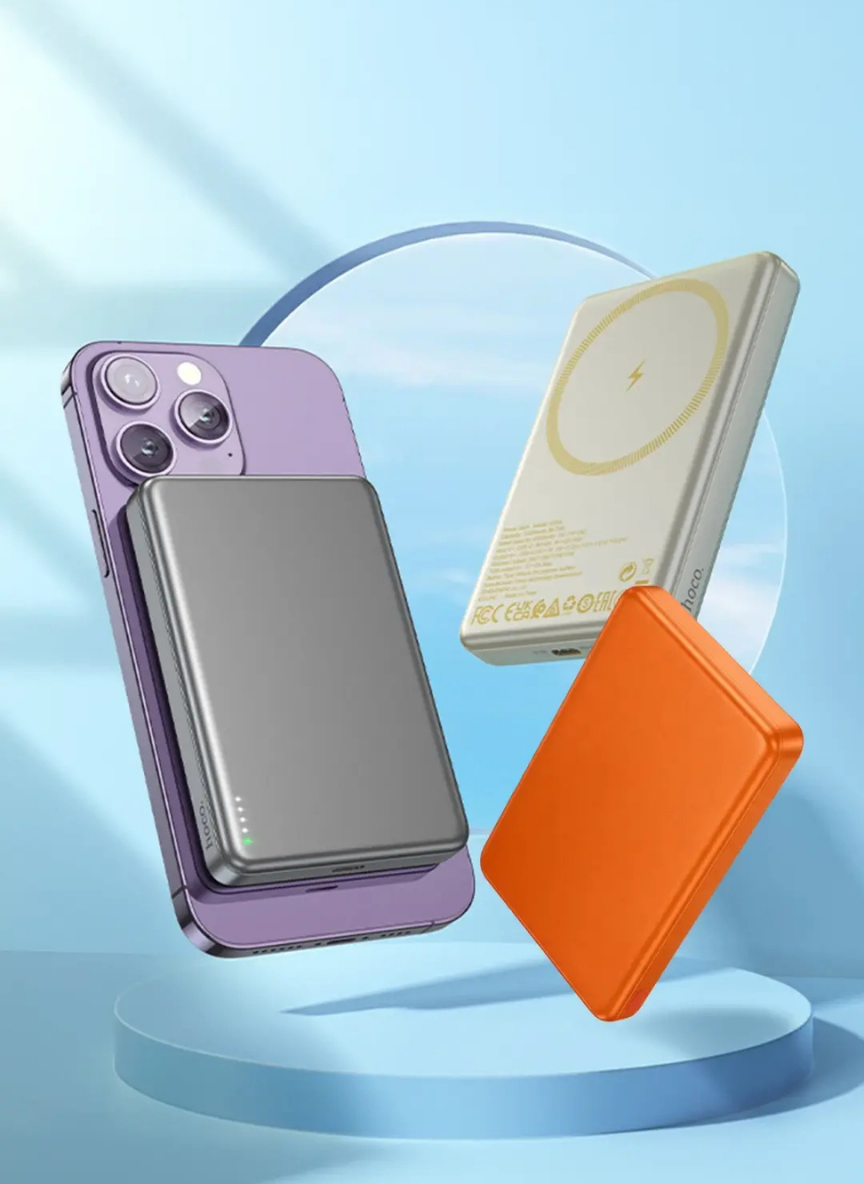 POWER BANK MAGNETIC Q26 FAST CHARGE 5000MAH PD TYPE-C 20W - Turuncu