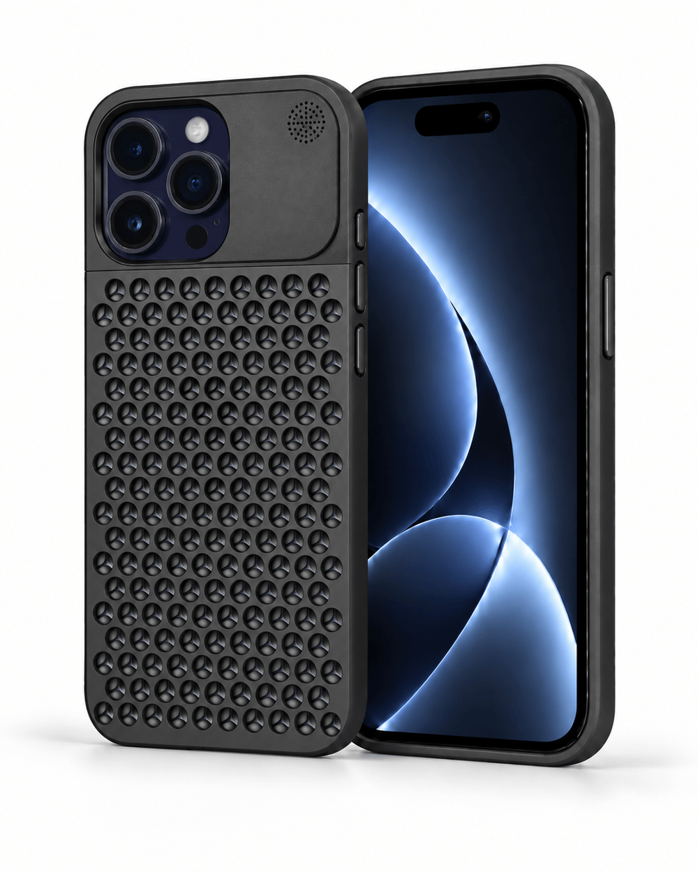The Bulwark 15 Pro Max SİYAH Alüminyum Alaşımlı,Kokulu Metal Kızaklı Telefon Kılıfı
