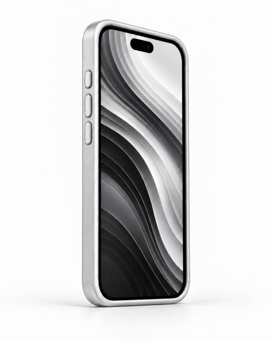 The Bulwark 14 Pro Max Silver  Alüminyum Alaşımlı,Kokulu Metal Kızaklı Telefon Kılıfı