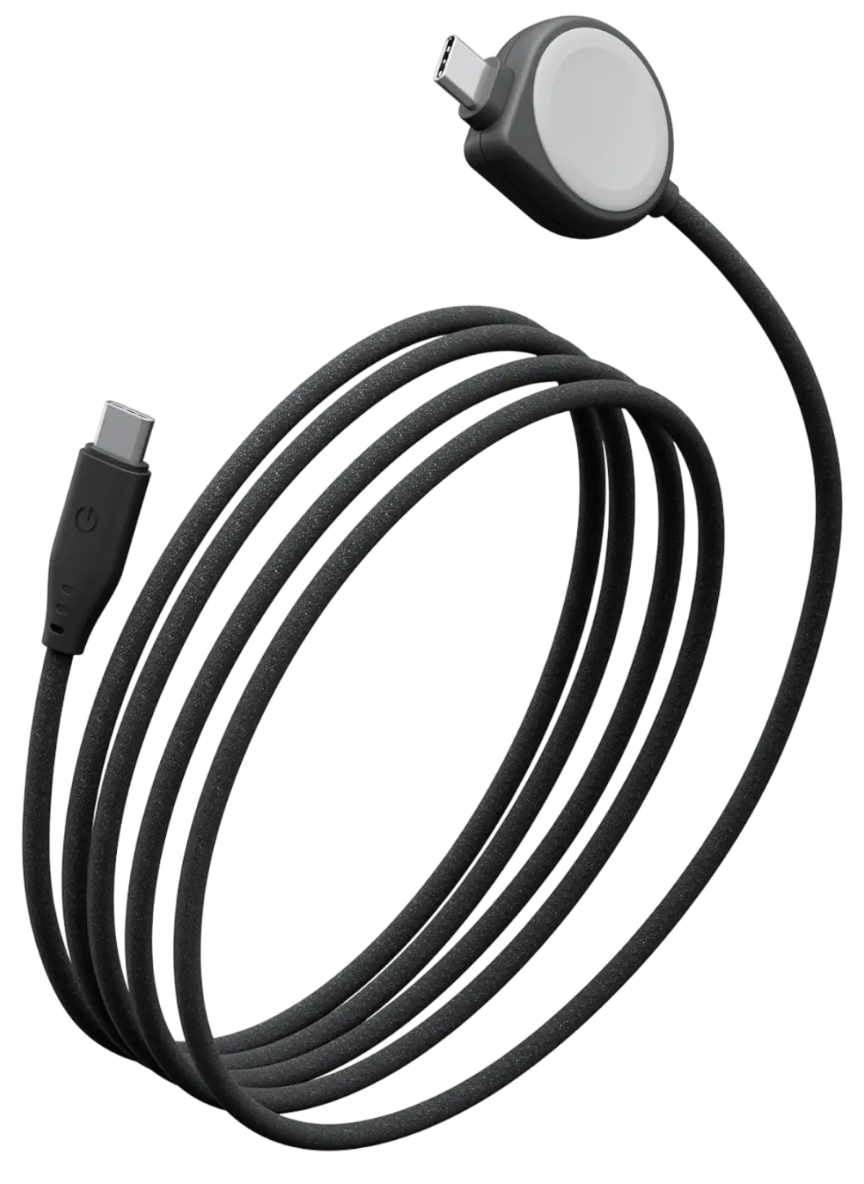 Watch 2in1 1.5M 60W Type-C to Type-C ve Watch PD Hızlı Şarj Kablo - Siyah