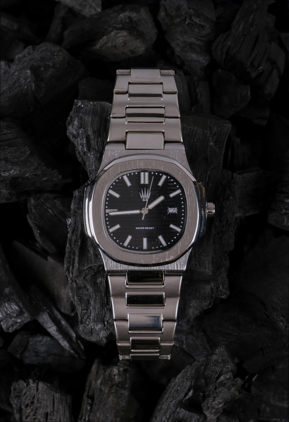 VECTOR SILVER SİYAH ÇELİK KOL SAATİ