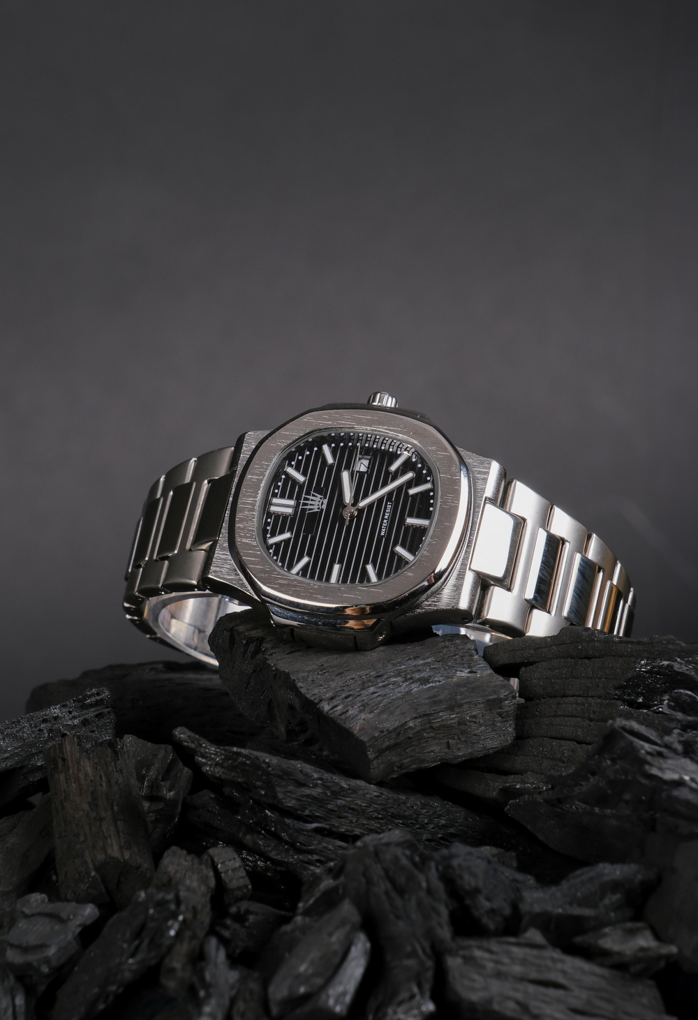 VECTOR SILVER SİYAH ÇELİK KOL SAATİ