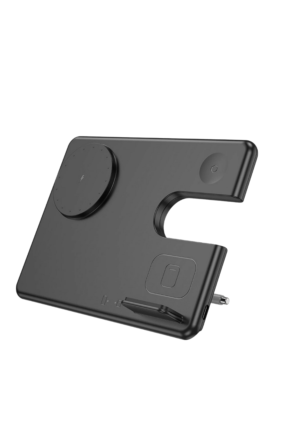 MagDesk 15W Hızlı Şarj Katlanabilir 3lü Stand.Type-C Girişli Güç Merkezi