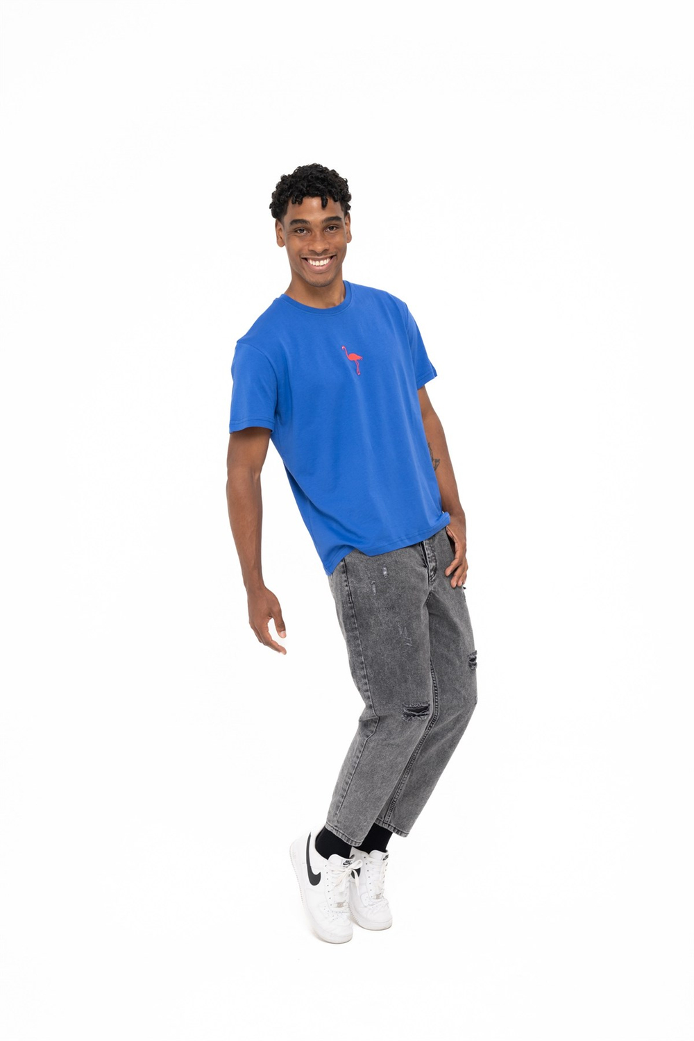 FLAMINGO T-SHIRT BLUE