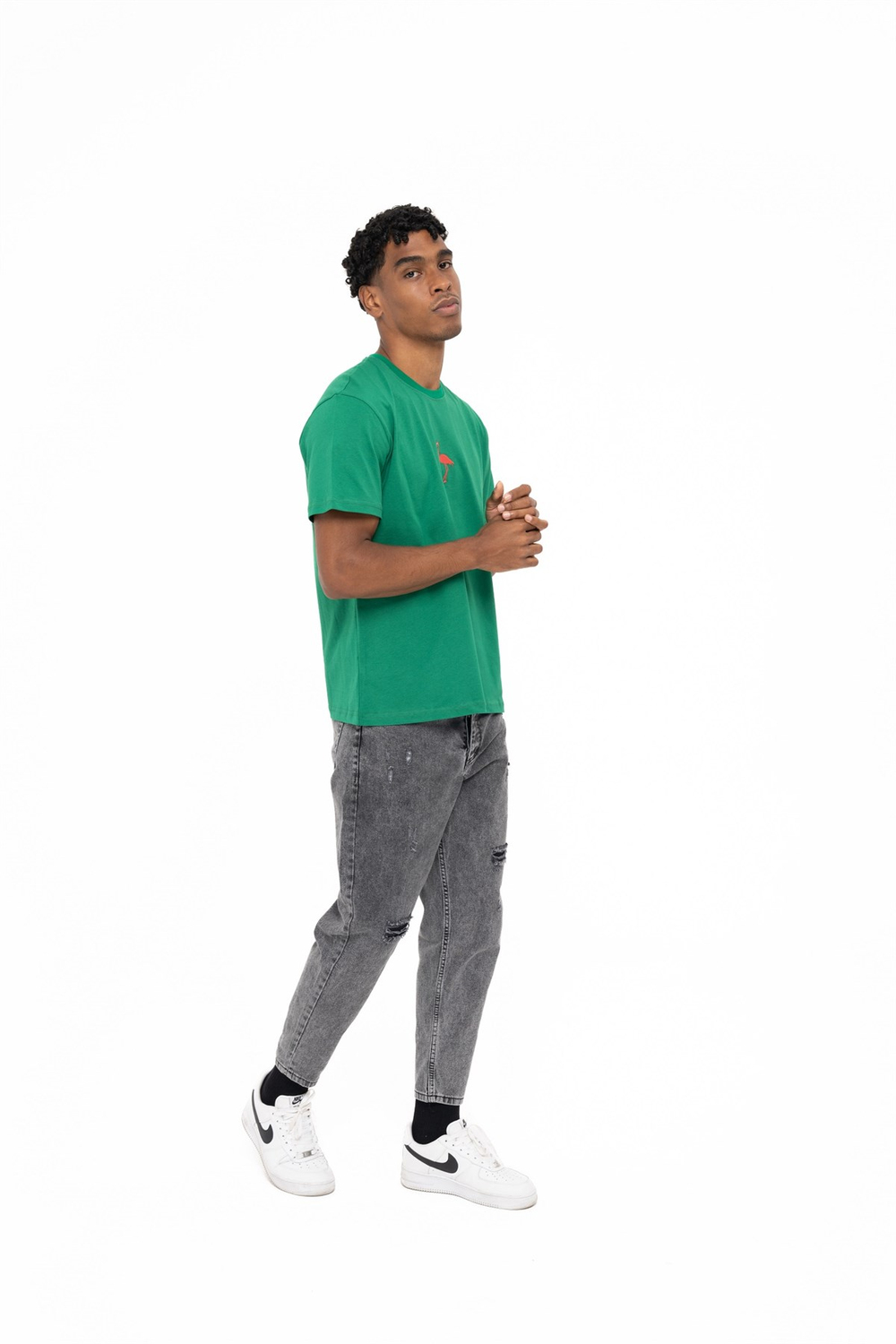 FLAMINGO T-SHIRT GREEN