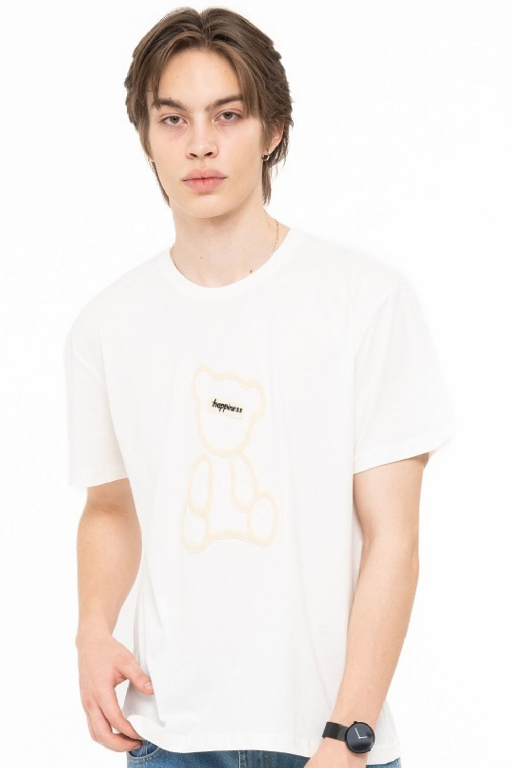 HAPPINESS T-SHIRT BEYAZ