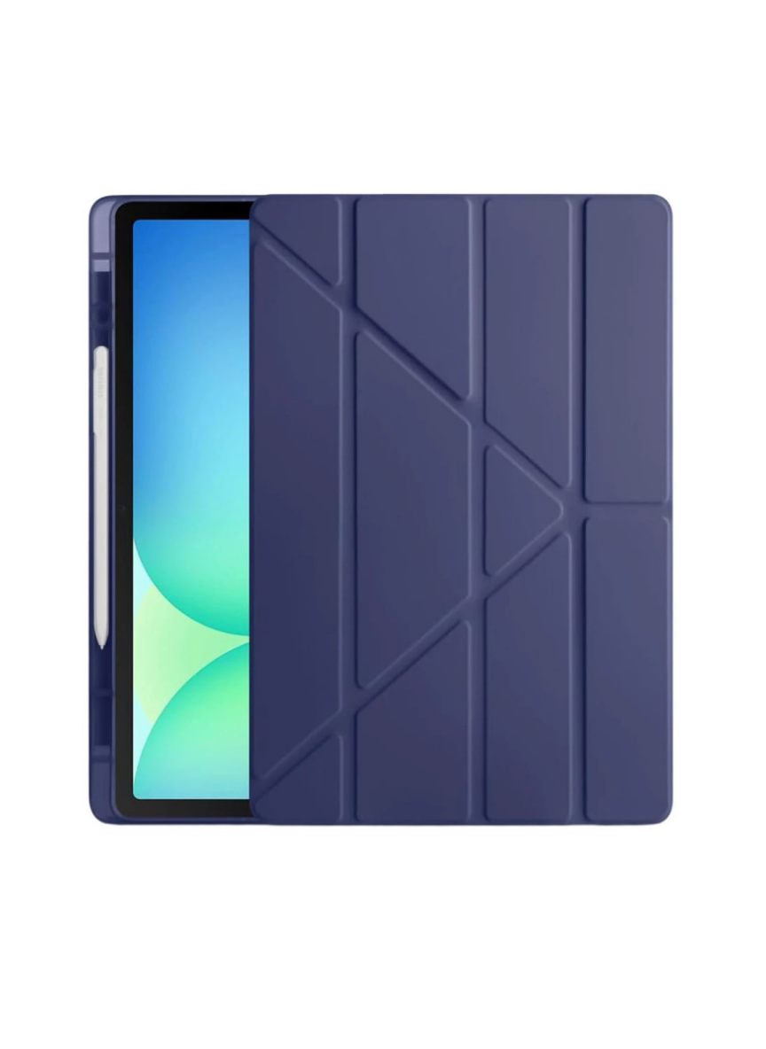 HopCase iPad Pro 11 (2024) Kılıf Kalemlikli Hugo Tablet Kılıfı -Lacivert