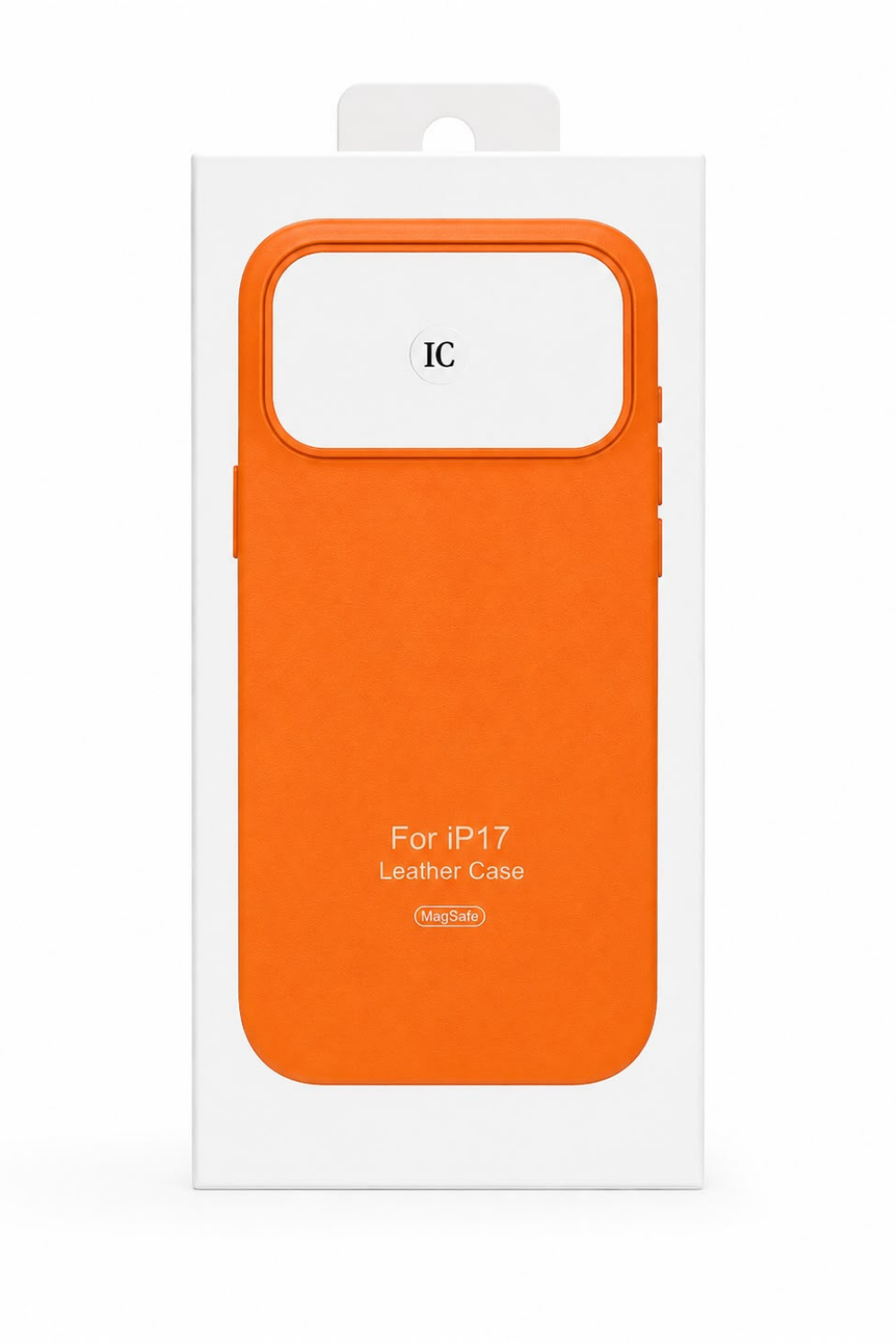 Bexocase Iphone 17 Turuncu Manyetik Özellikli Deri Kılıf 
