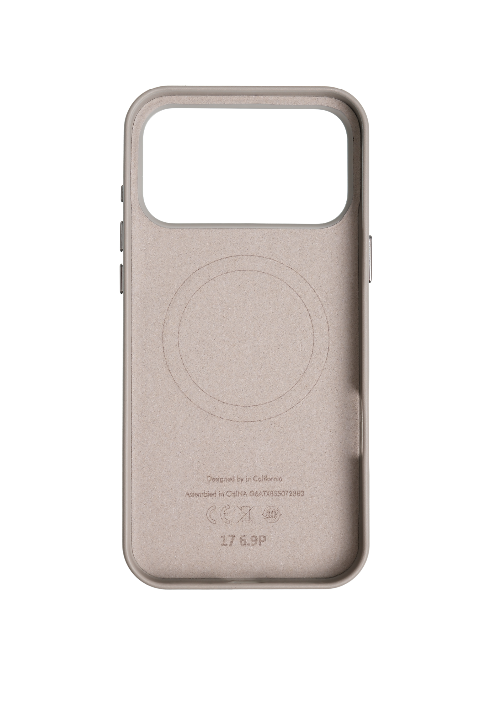 Bexocase Iphone 17 Pro Gri Manyetik Özellikli Deri Kılıf 