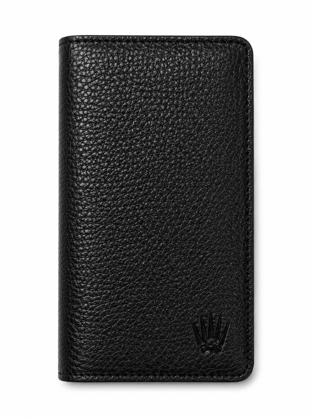 Hakiki Deri Cüzdan Siyah Çift Bölme Telefon Cüzdanı 7 Kart Bölmesi Portföy Elegant