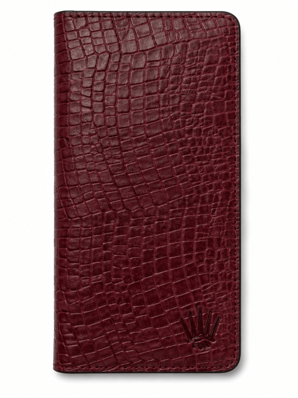 Hakiki Deri Cüzdan Petek Bordo Çift Bölme Telefon Cüzdanı 7 Kart Bölmesi Portföy Elegant
