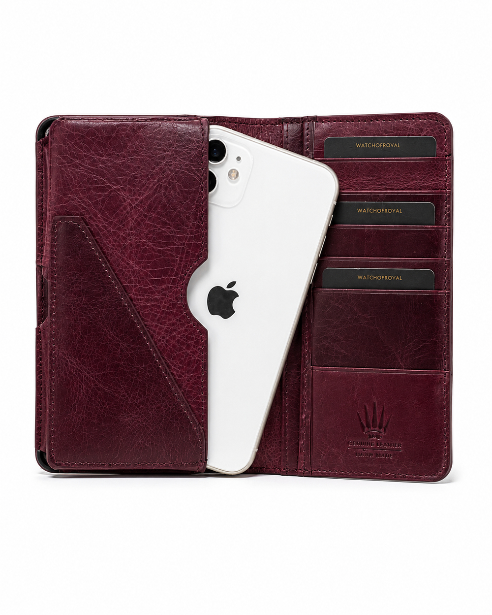 ELEGANT TIGUAN BURGUNDY PHONE WALLET