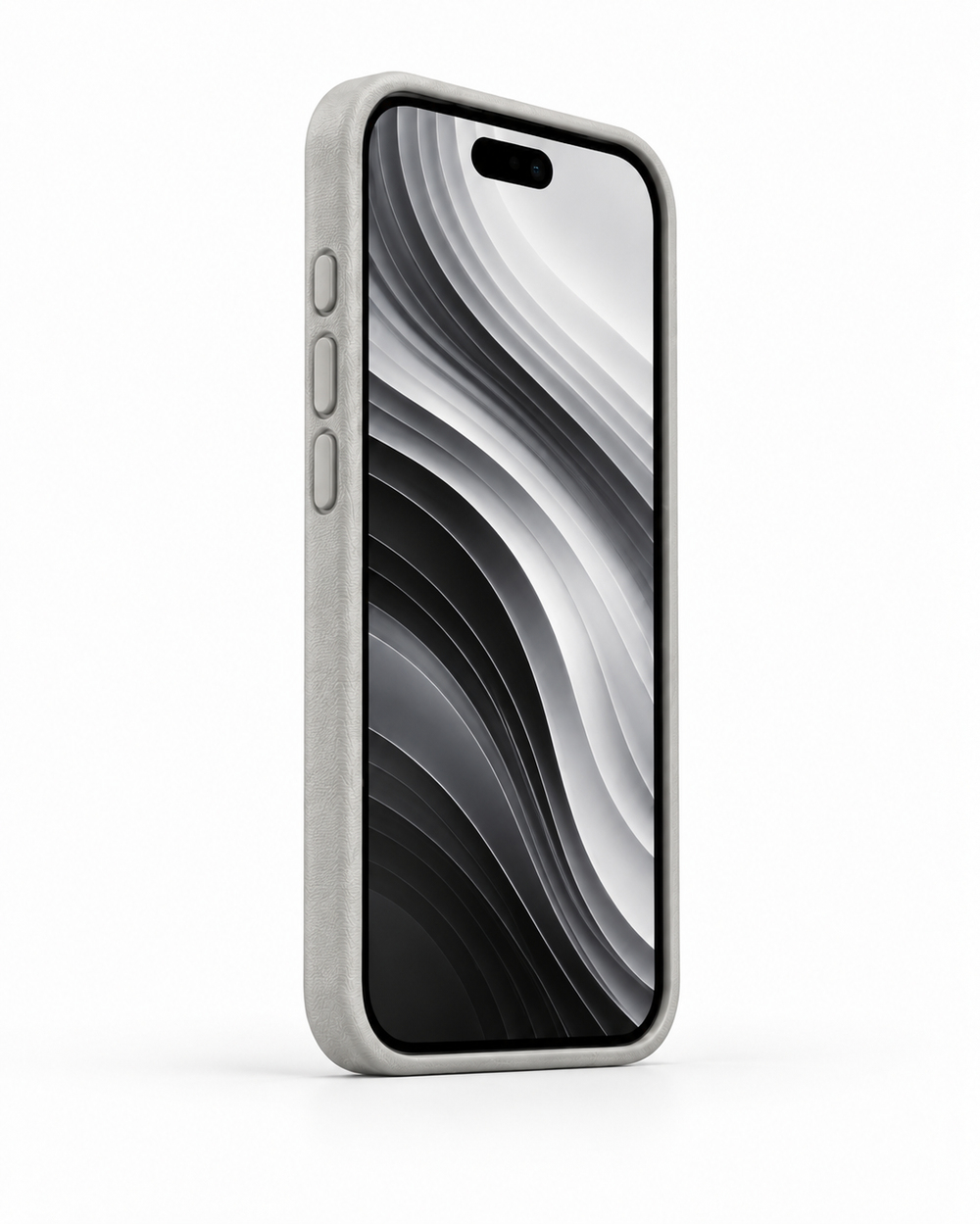 Iconcase Iphone 17 Pro Gri Manyetik Özellikli Deri Kılıf 