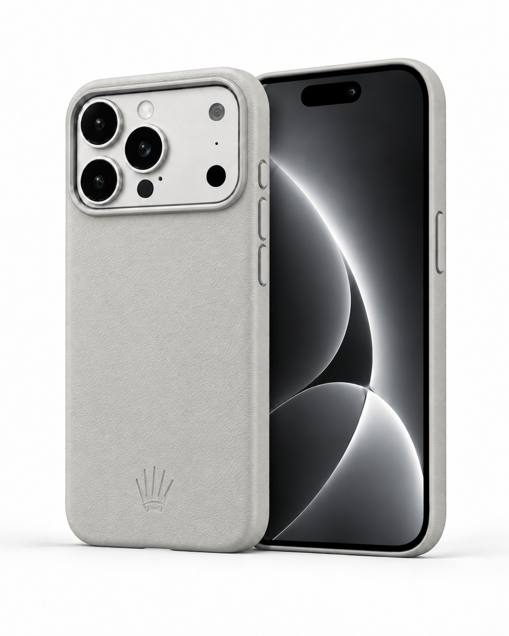 Iconcase Iphone 17 Pro Gri Manyetik Özellikli Deri Kılıf 