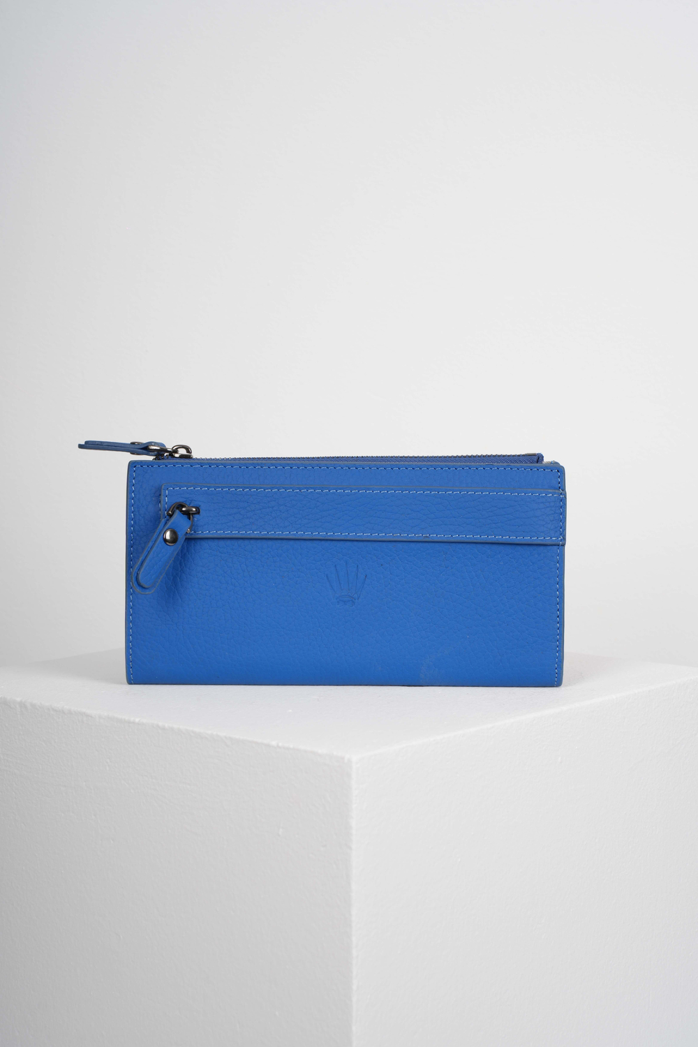 LOUIS BLUE GENUINE LEATHER PHONE WALLET