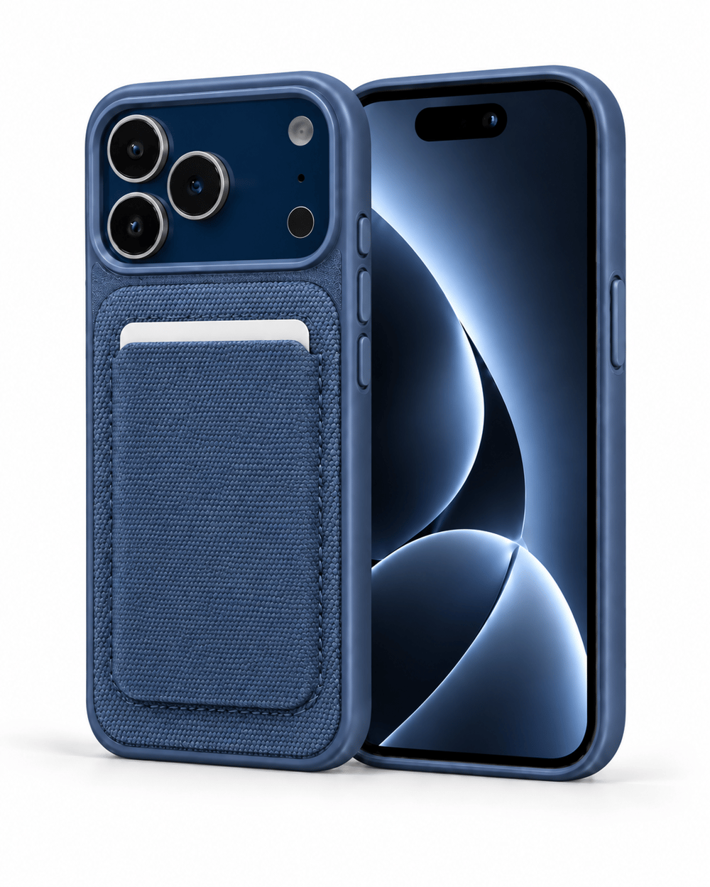 MagWalletCase Iphone 17 Pro Max Lacivert Manyetik Özellikli Deri Kılıf + Kartlık