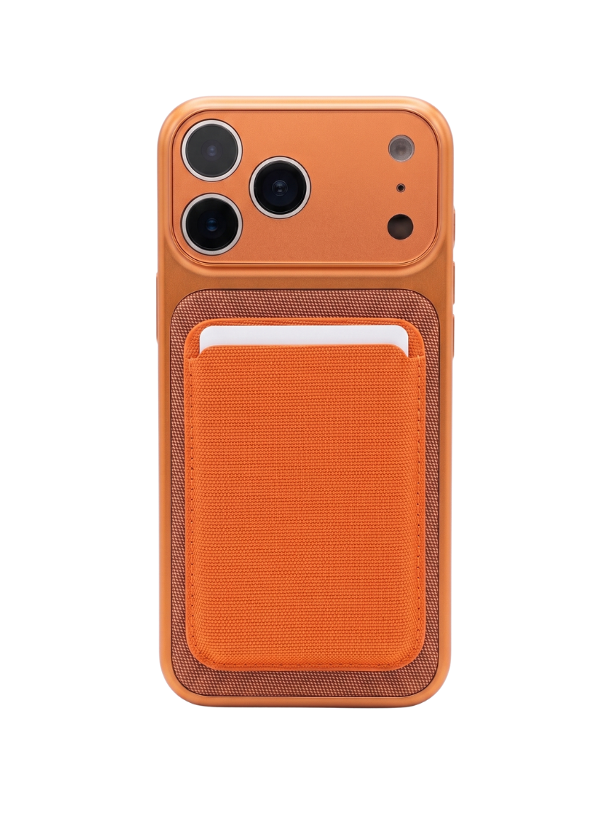 MagWalletCase Iphone 17 Pro Max Turuncu Manyetik Özellikli Deri Kılıf 