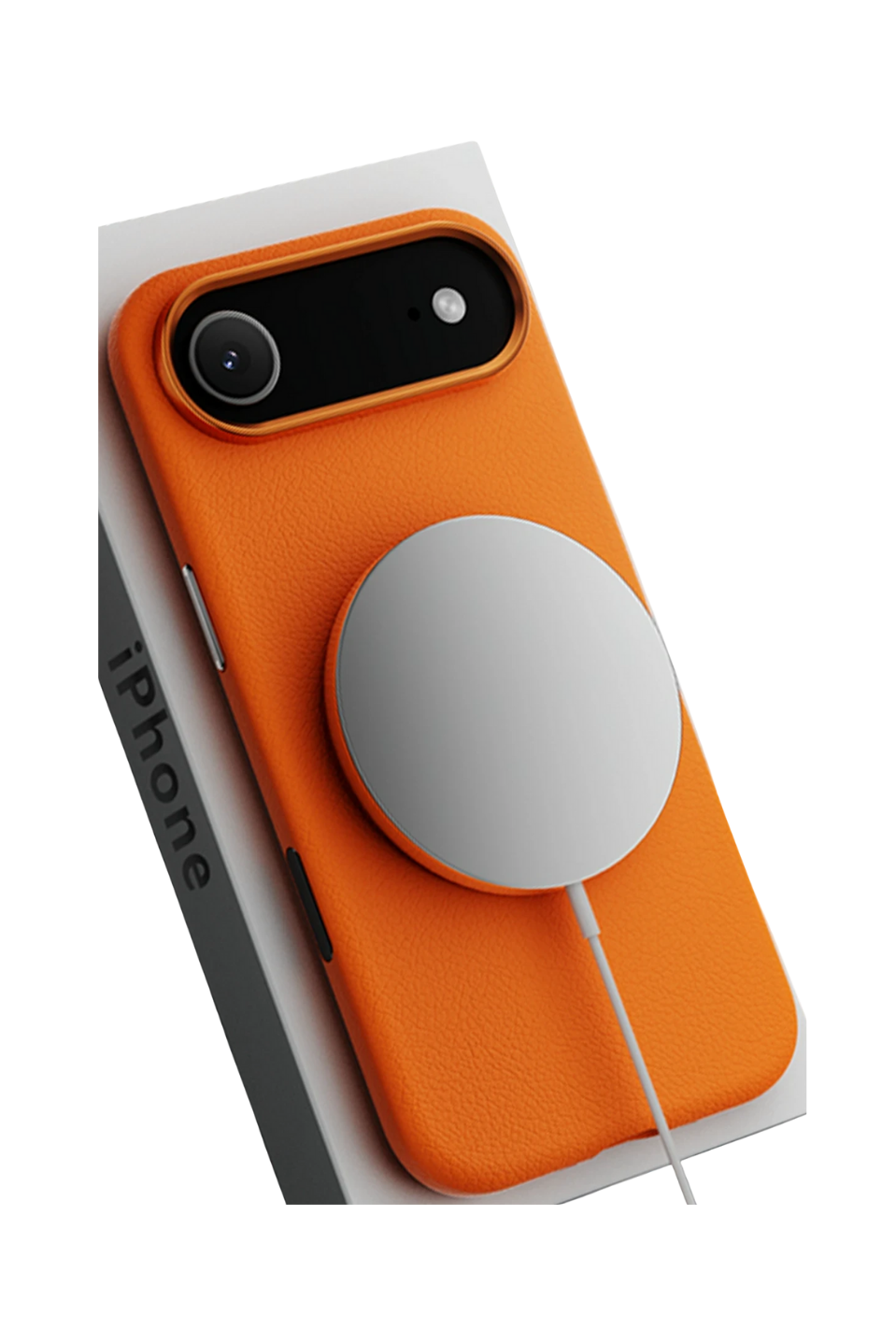 MonoCase Iphone 17 Air Turuncu Manyetik Özellikli Deri Kılıf 