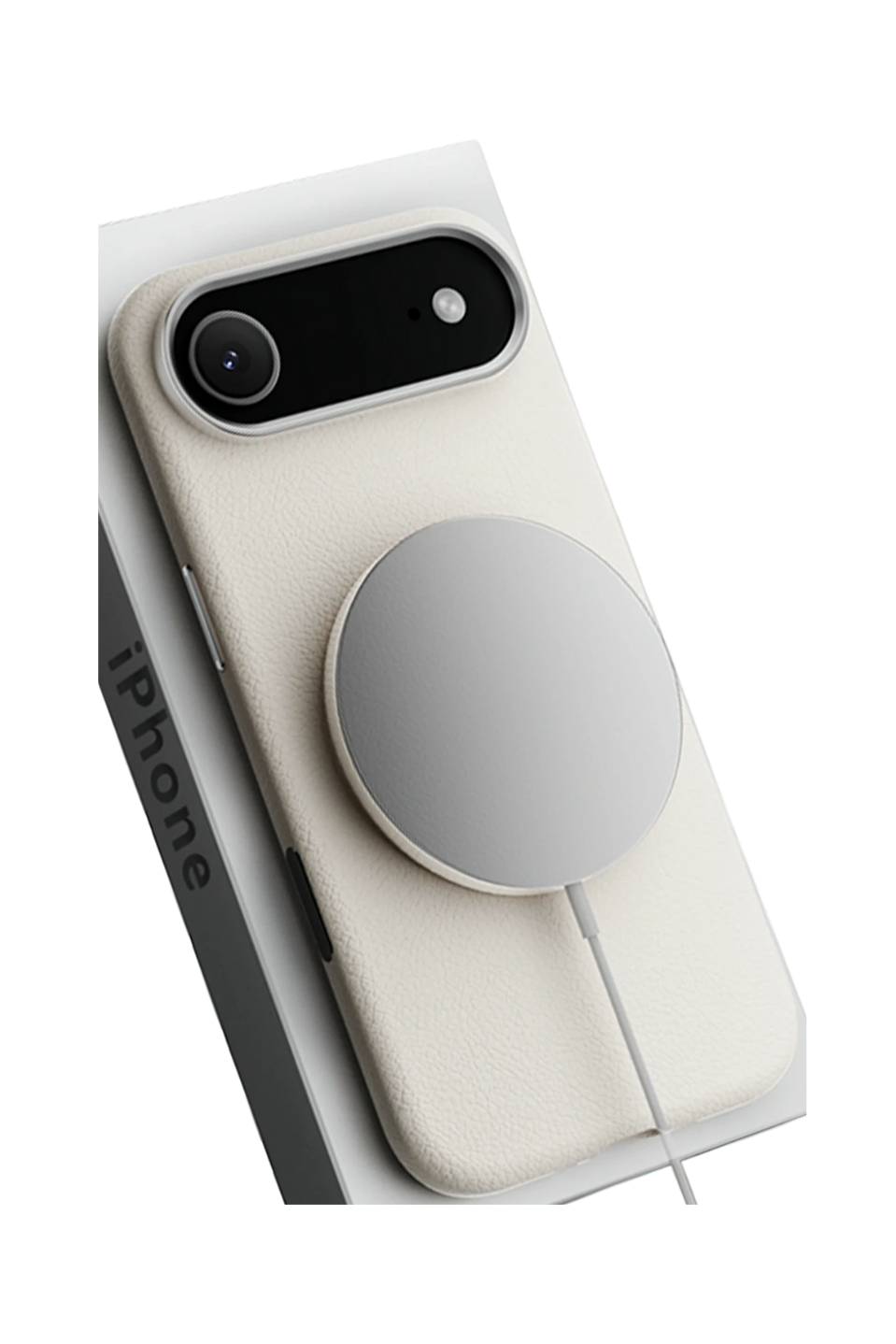 MonoCase Iphone 17 Air Beyaz Manyetik Özellikli Deri Kılıf 