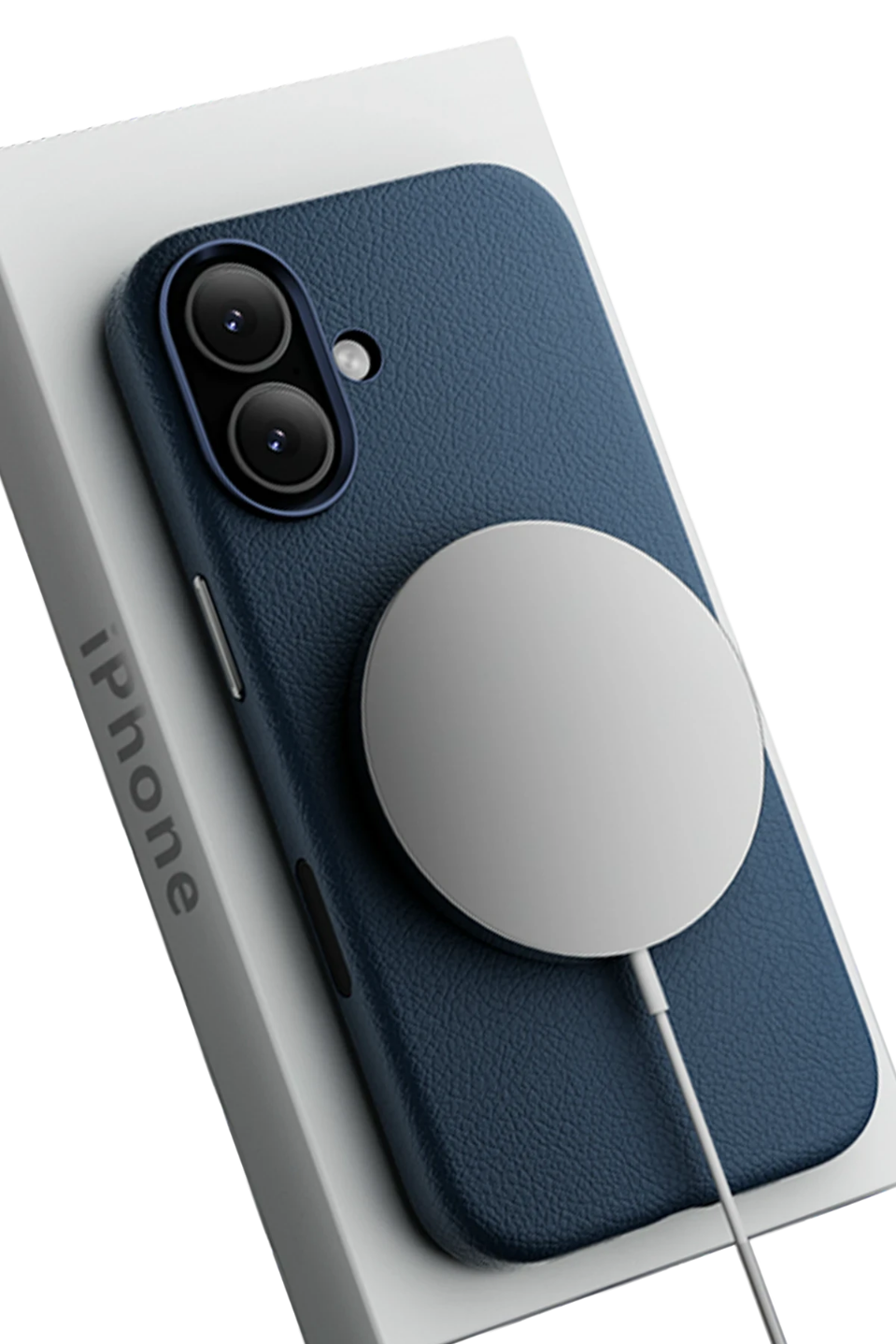 MonoCase Iphone 17 Lacivert Manyetik Özellikli Deri Kılıf 