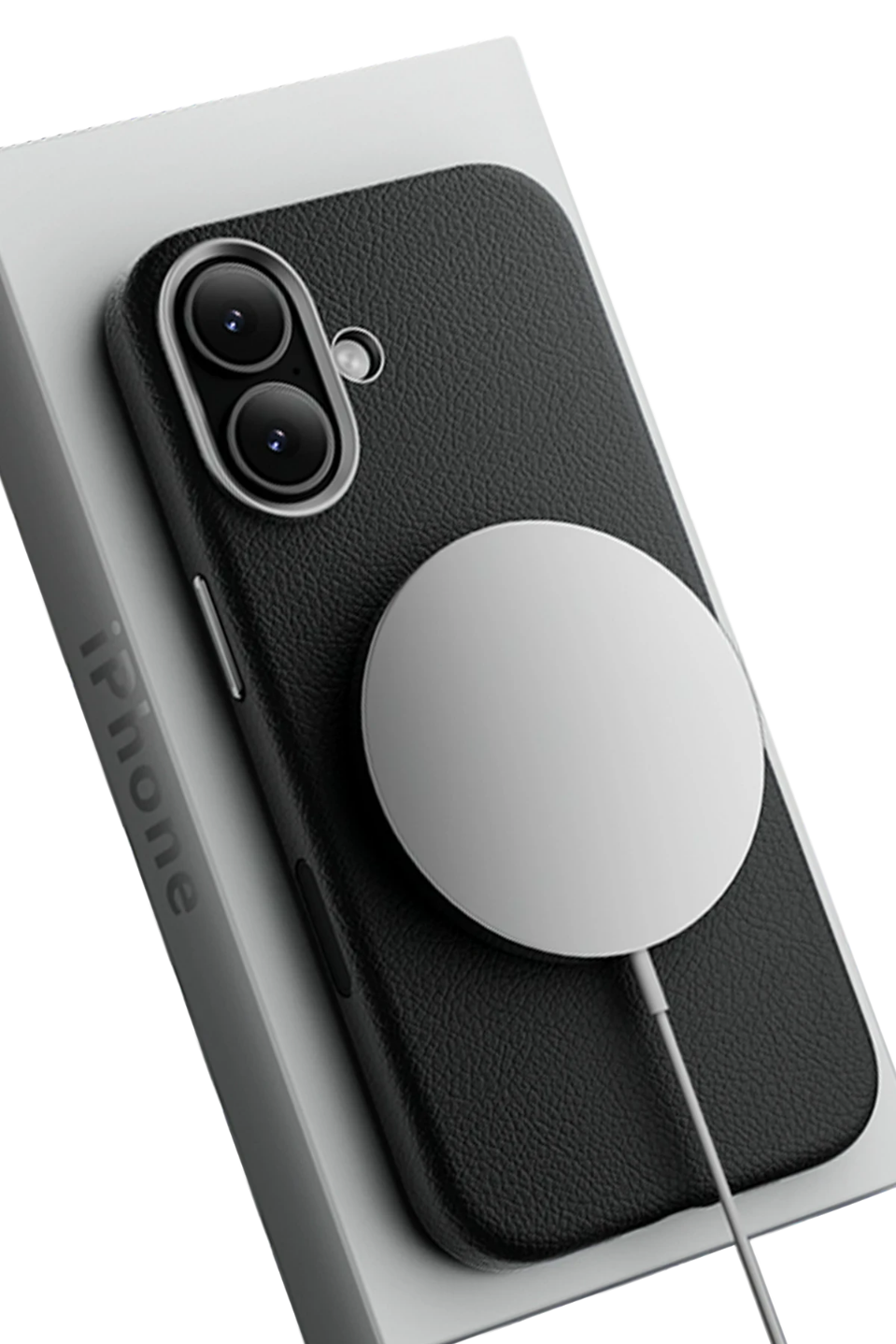 MonoCase Iphone 17 Siyah Manyetik Özellikli Deri Kılıf 