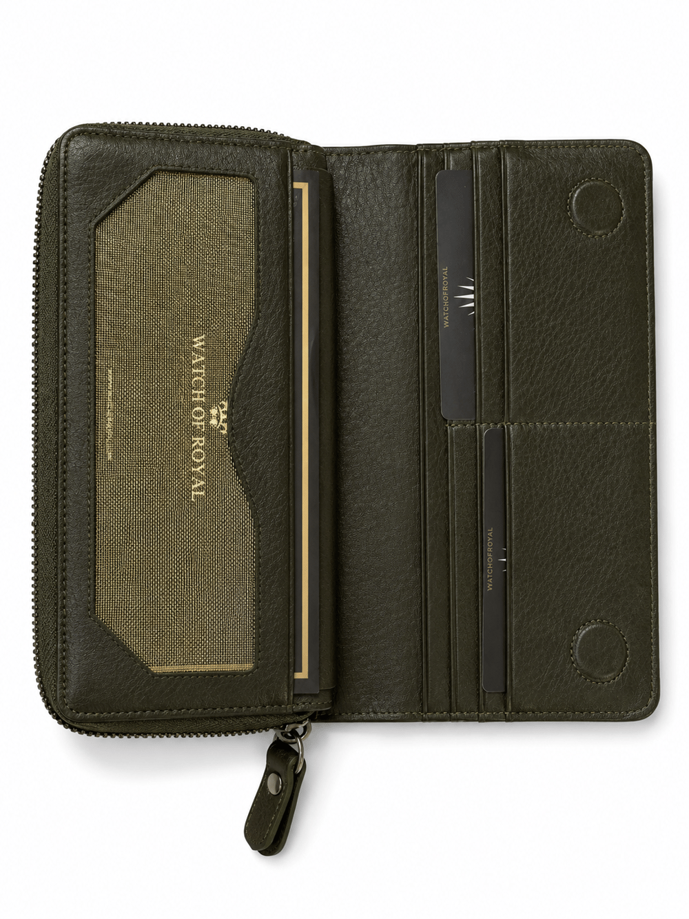 PocketLab Yeşil Hakiki Deri Telefon Cüzdanı